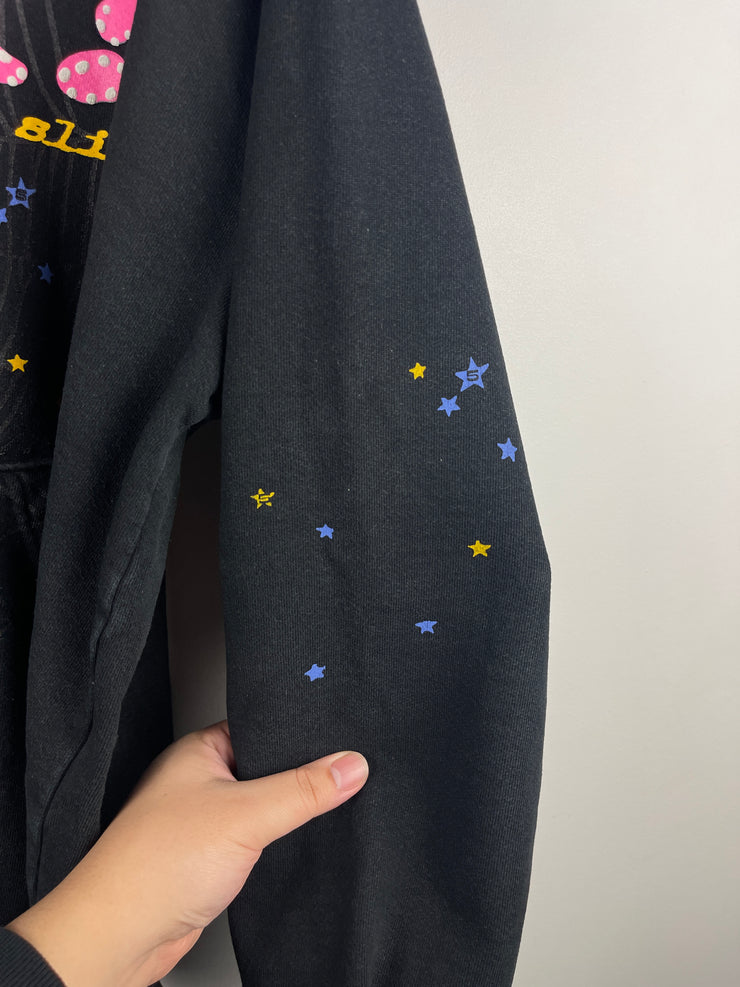 Sp5der FW21 P*nk Black Hoodie