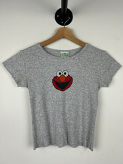 Vintage 90s Sesame Street Elmo Grey Women’s Baby Tee