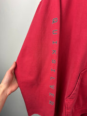 Vintage 90s Quiksilver Spellout Red Hoodie