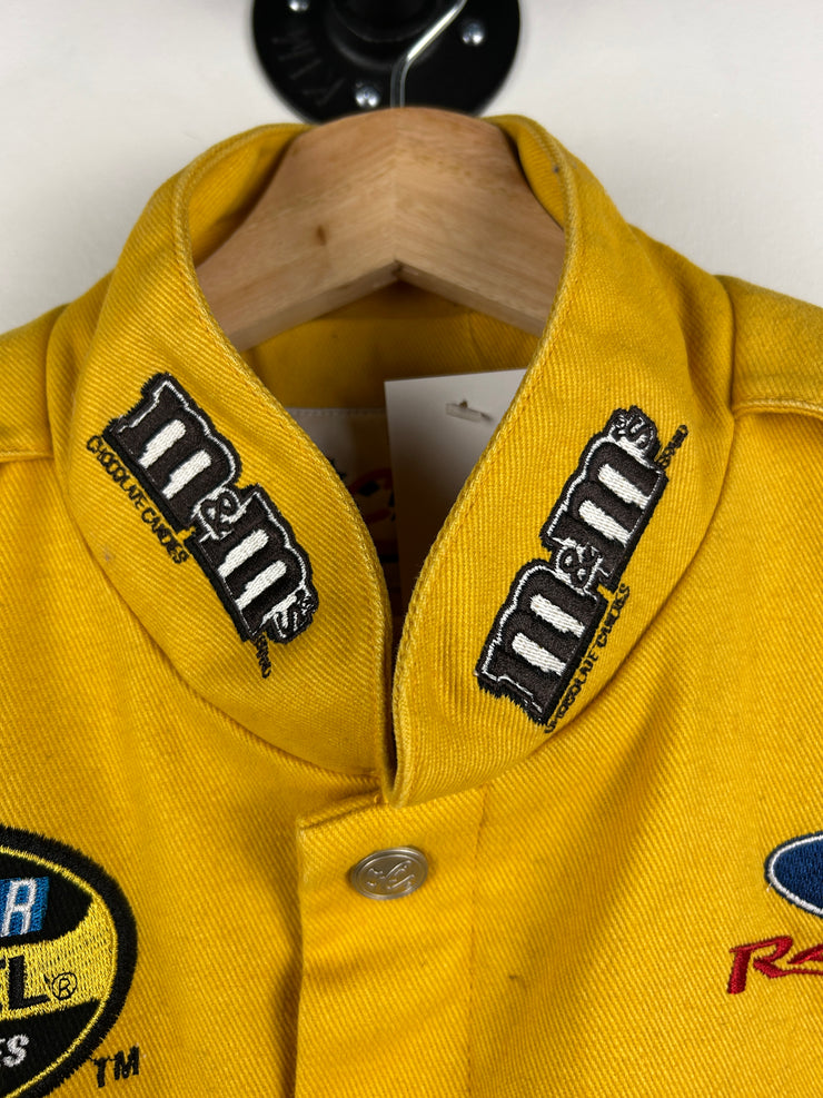 Vintage Nascar Jeff Hamilton Elliot Sadler M&M Yellow Racing Jacket