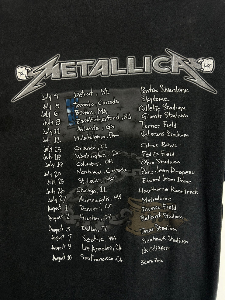 Vintage Y2K Metallica Summer Sanitarium Tour Black Tee