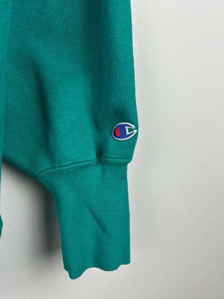 Vintage 90s Champion Reverse Weave Wisconsin Teal Crewneck