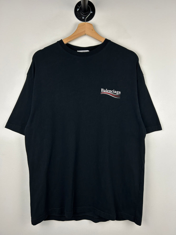 Balenciaga Campaign Logo Black Tee