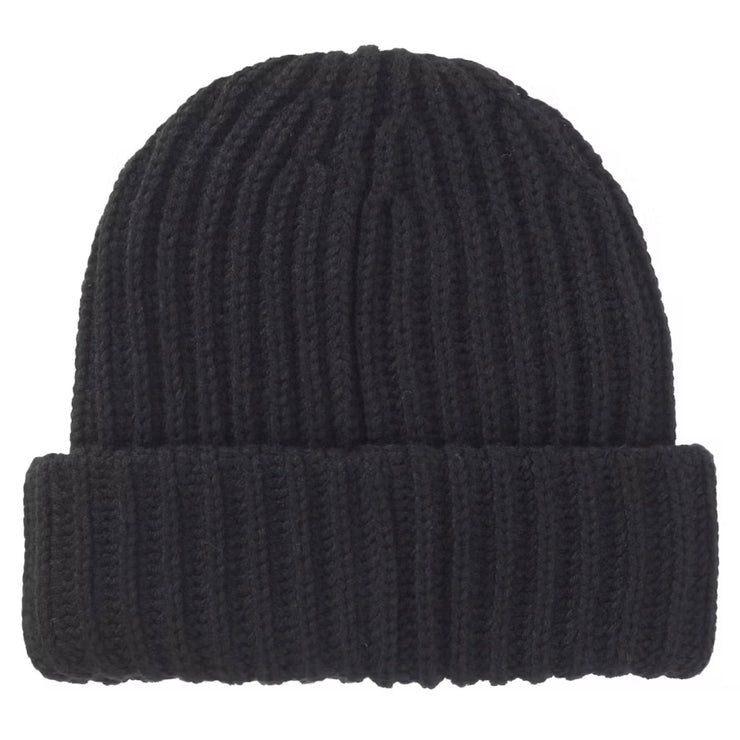 Supreme FW25 Chunky Rib Classic Logo Black Beanie