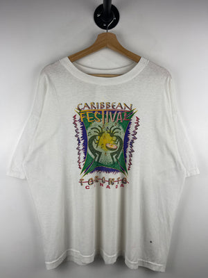 Vintage 90s Caribana Caribbean Festival Toronto White Tee