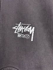 Stussy Toronto Script Washed Black Zip Up Hoodie