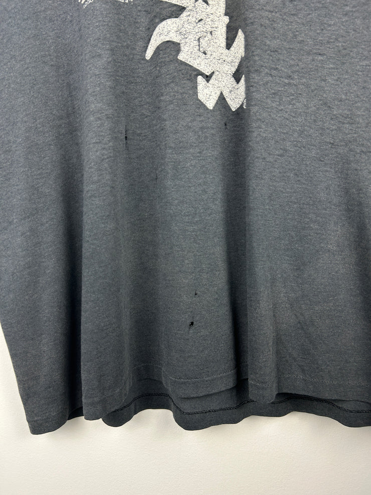 Vintage 90s MLB Logo 7 Chicago White Sox Faded Black Tee