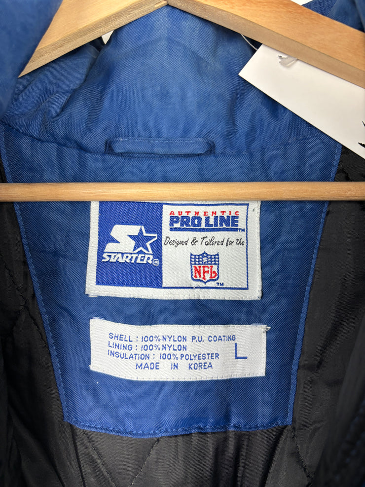 Vintage 90s NFL Starter Dallas Cowboys Blue Hooded Jacket