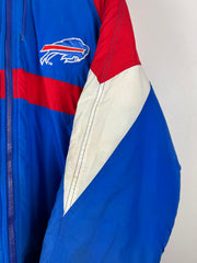 Vintage 90s NFL Gameday Buffalo Bills Embroidered Red & Blue Hooded Jacket