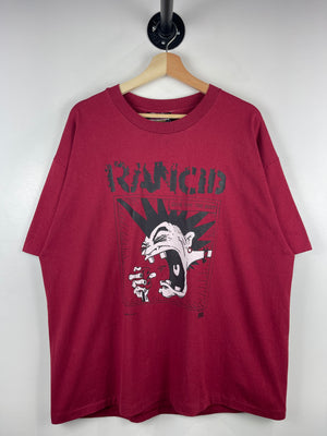 Vintage 90s Rancid Give 'Em The Boot Artimonde Burgundy Tee