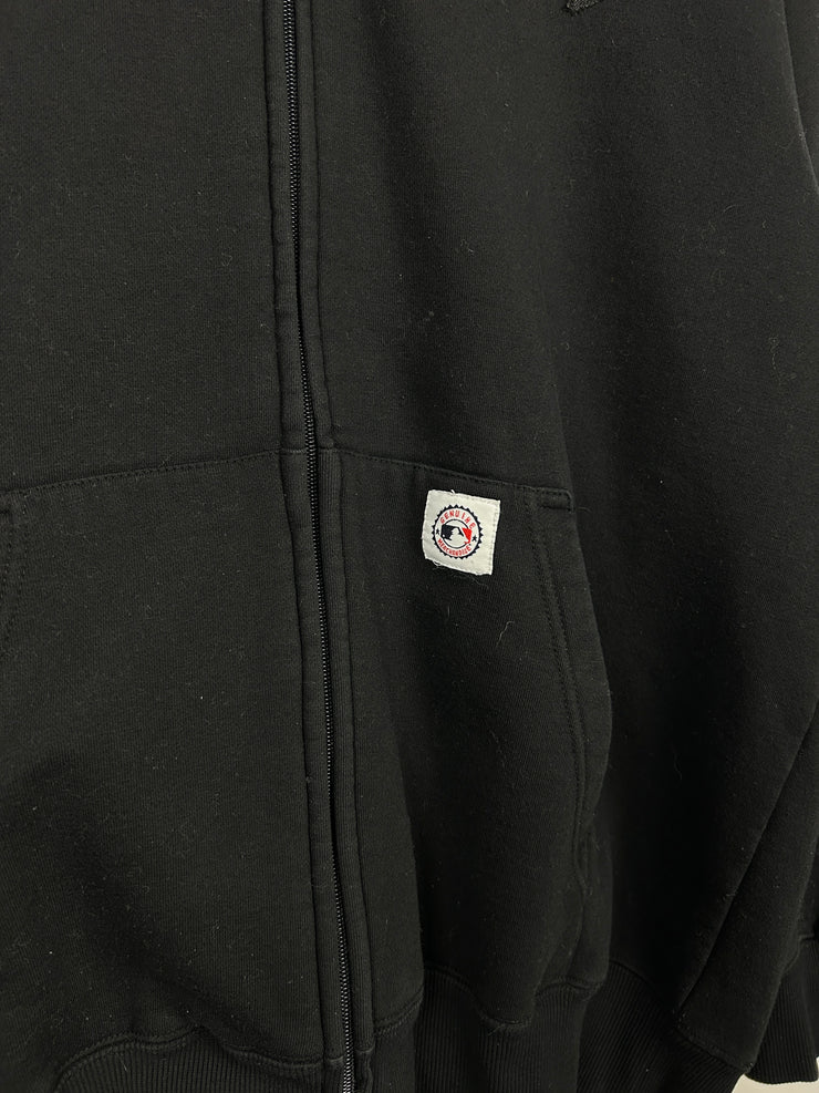 Vintage MLB New York Yankees Tonal Black Zip Up Hoodie