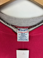 Vintage 90's Champion Reverse Weave Spellout Red Crewneck