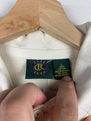 Vintage 90s Club Room Striped Green & White Polo Rugby Long Sleeve