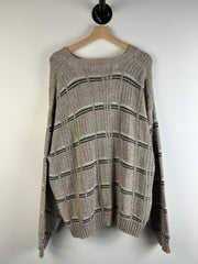 Vintage Y2K Town Craft Beige Knit Sweater