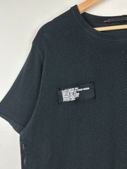 Helmut Lang Mesh Jersey Black Tee