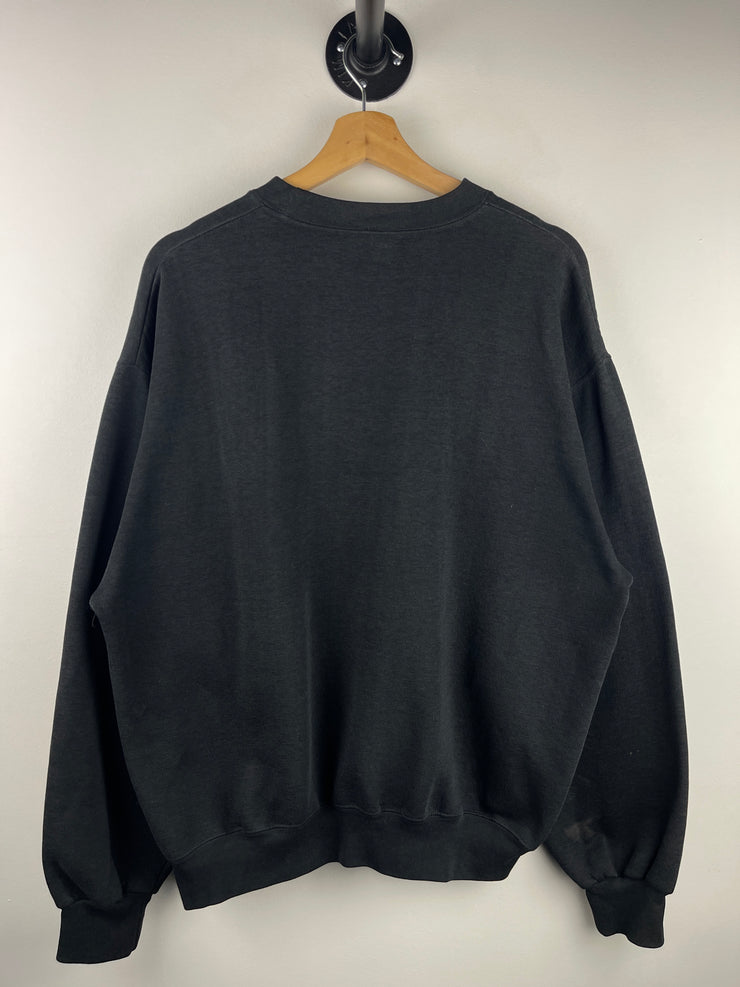 Vintage 90s Hard Rock Café Shanghai Embroidered Black Crewneck