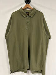 Vintage 90's Nike Middle Swoosh Olive Polo Shirt