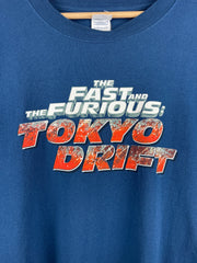 Vintage 2006 The Fast And The Furious Tokyo Drift Movie Promo Navy Tee