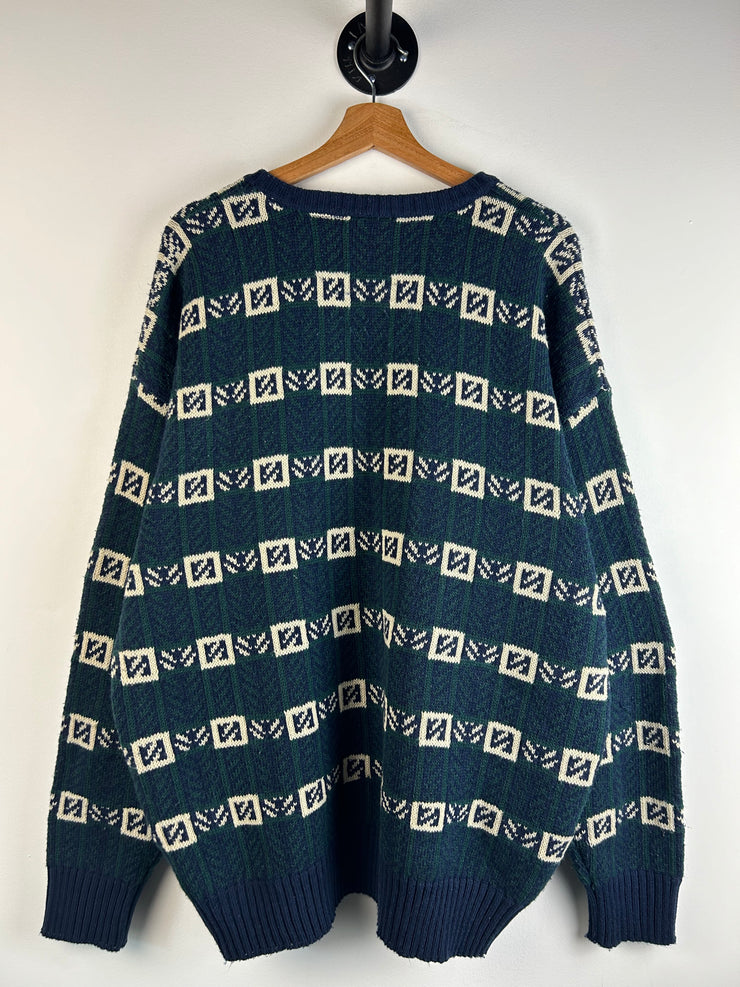 Vintage Y2K Bugle Boy Navy Knit Sweater