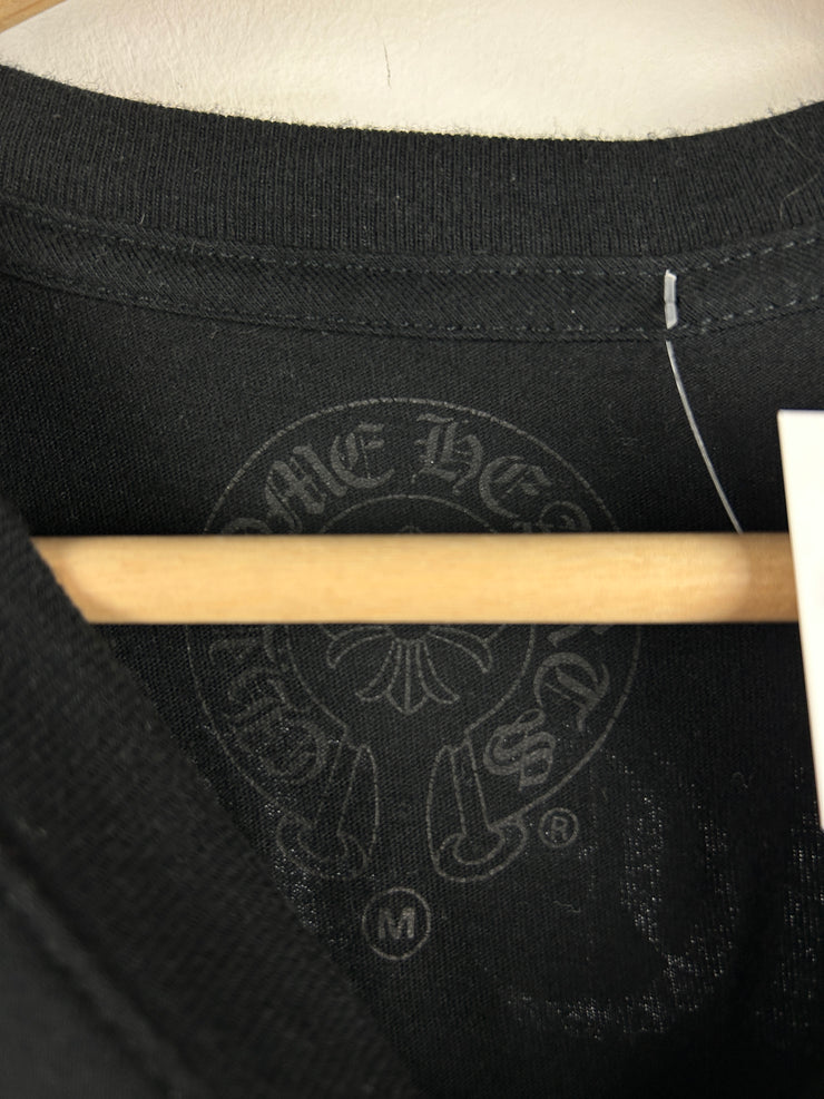 Chrome Hearts Shoulder Logo Spellout Black Tee