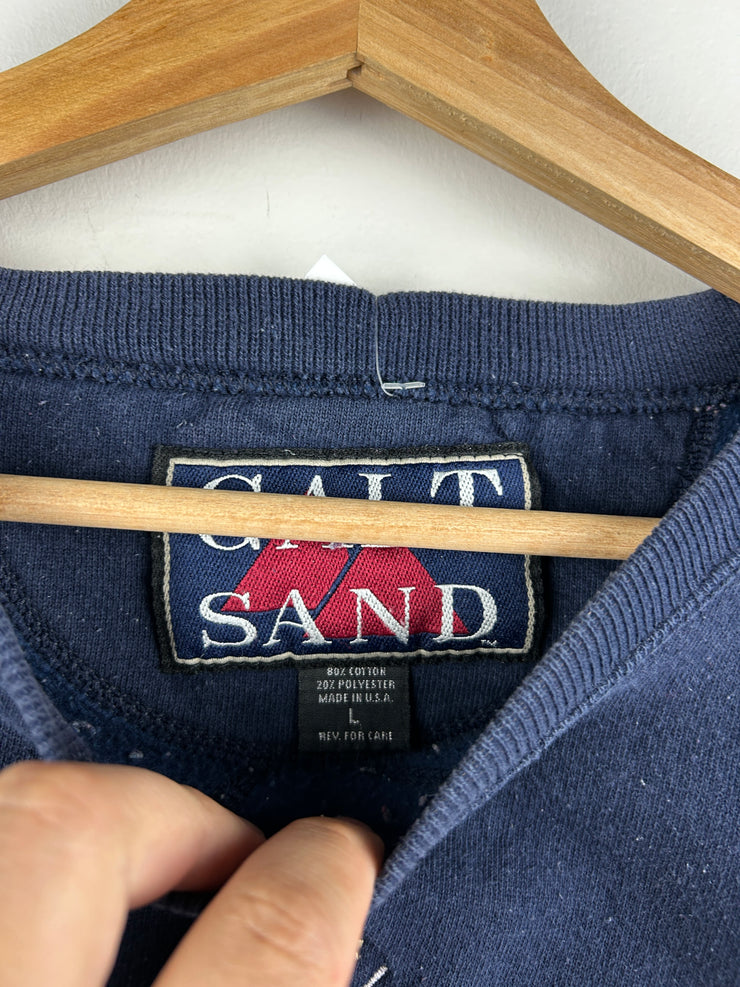 Vintage 90s Golf Embroidered Navy Crewneck