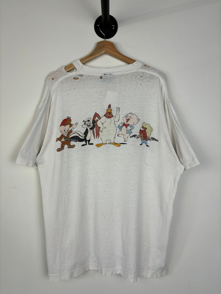 Vintage 1989 Looney Tunes Group White Tee