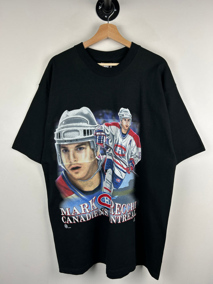 Vintage 90s NHL Pro Player Montreal Canadiens Recchi Black Tee