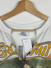 Vintage 80s Aerosmith Walk This Way White Cut Tank Top