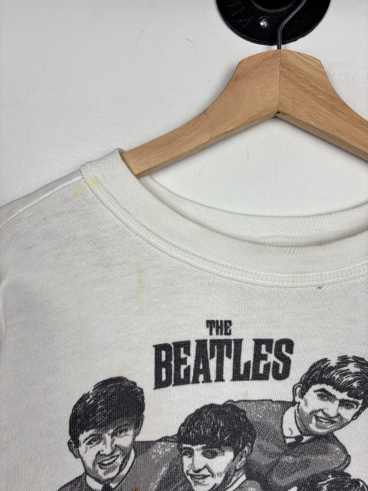 Vintage 60s The Beatles Band White Crewneck