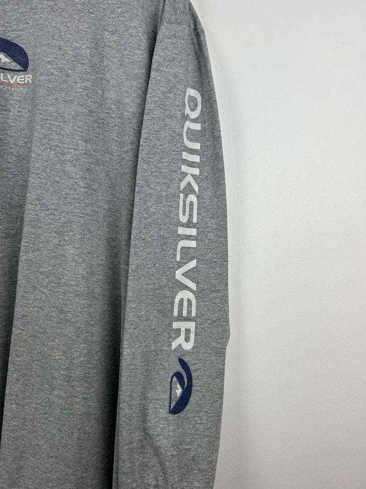Vintage 90s Quiksilver Boardriding Grey Long Sleeve
