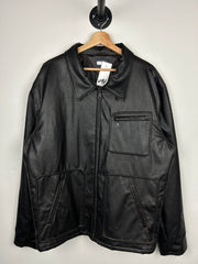 Vintage 90s Tommy Hilfiger Dark Brown Cropped Leather Jacket