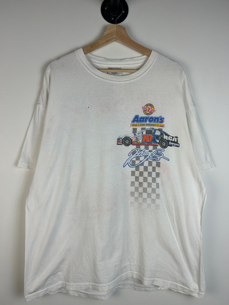 Vintage 2000 Nascar Johnny Benson Aarons White Tee