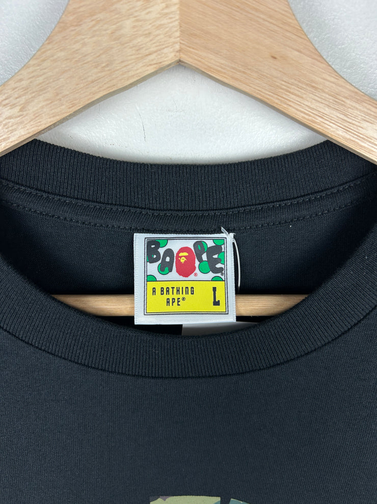Bape College Logo Star Black & Green Tee