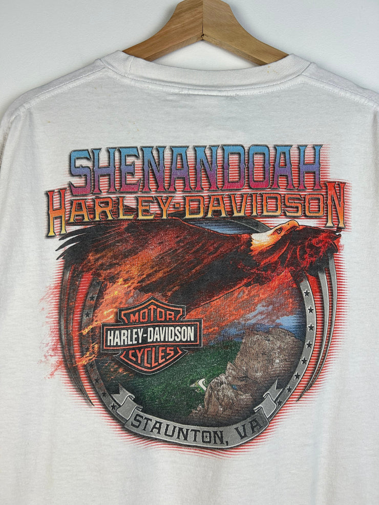 Vintage Harley Davidson Eagle Shenandoah White Tee