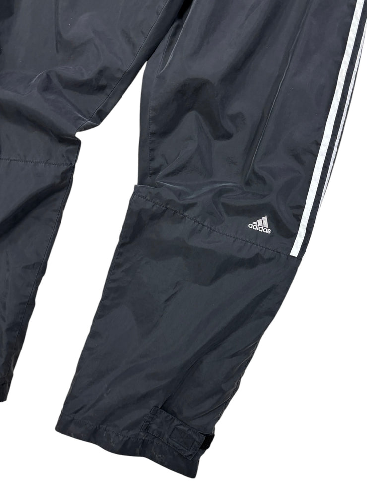 Vintage 90s Adidas 3 Stripe Black Splash Pants