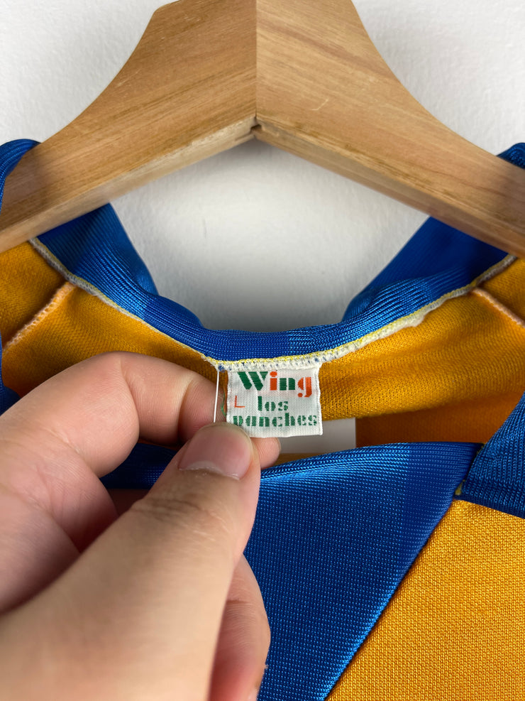 Vintage 90s West Genesse Wildcats Navy & Yellow Soccer Jersey