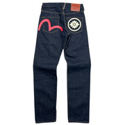 Evisu Lotus Fleur Seagull Selvedge Blue Denim Jeans