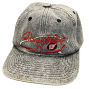 Vintage 90s Nascar Darrell Waltrip Washed Black Snapback Hat