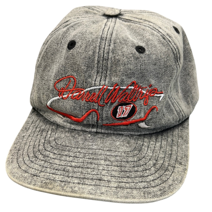 Vintage 90s Nascar Darrell Waltrip Washed Black Snapback Hat