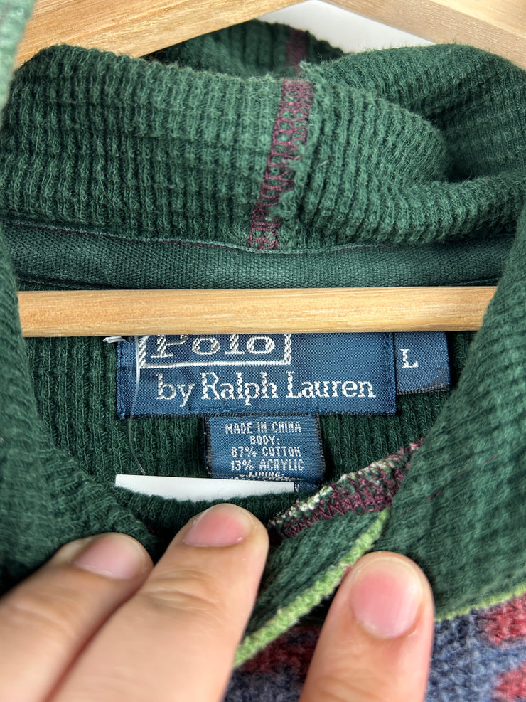 Vintage 90s Polo Ralph Lauren Southwestern Aztec Hoodie