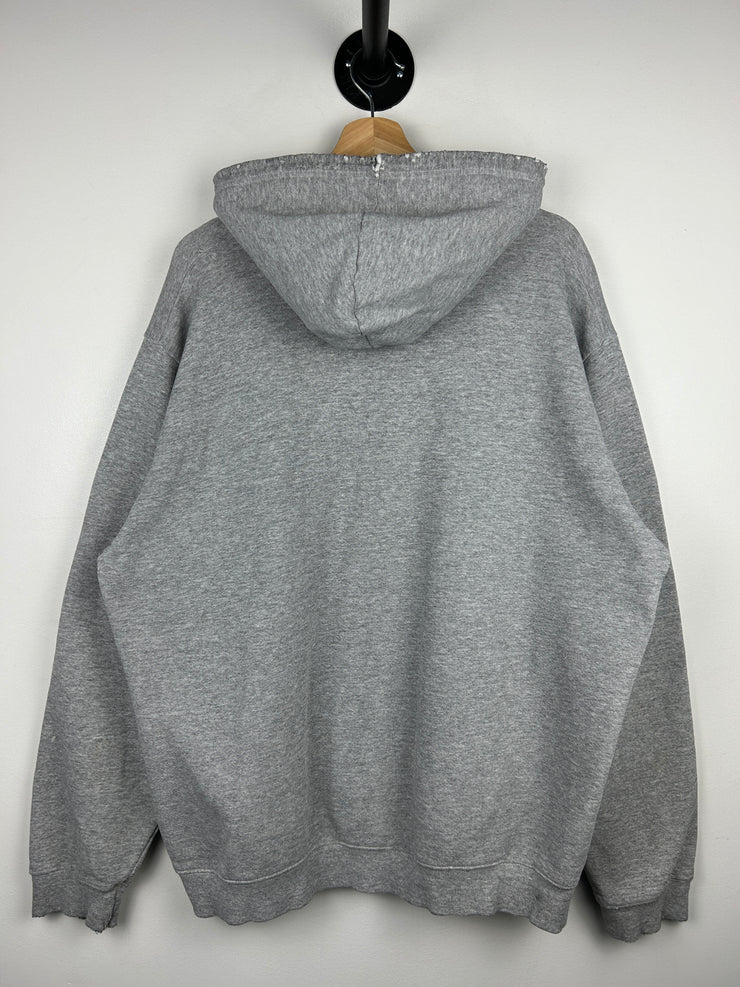 Vintage Nike Michigan Embroidered Thrashed Grey Hoodie