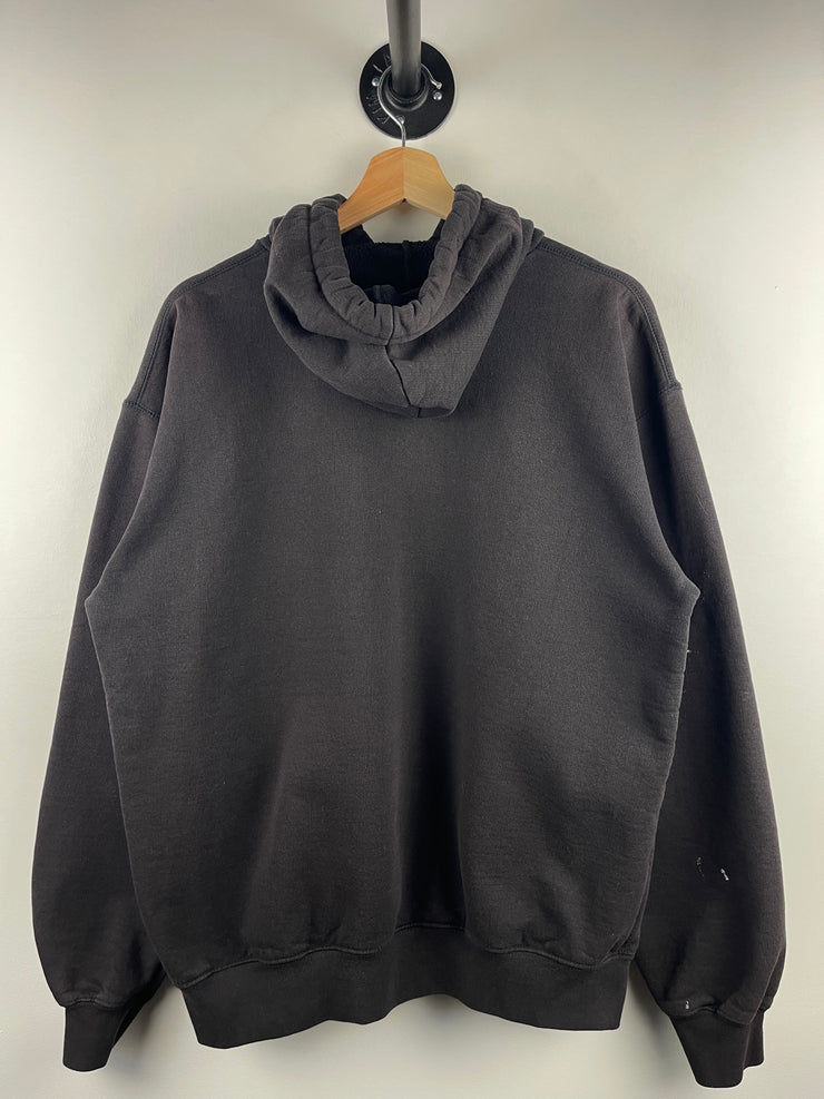 Vintage 90s Carhartt Spellout Embroidered Black Hoodie