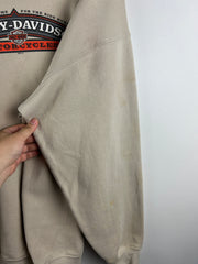 Vintage 2005 Harley Davidson Napoleon Ohio Beige Crewneck