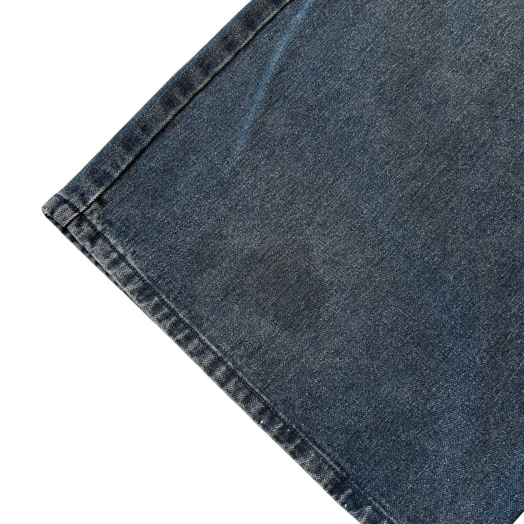 Vintage 90s Guess Baggy Dark Wash Blue Denim Shorts
