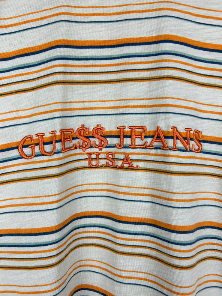 Guess X Asap Rocky Orange Striped Long Sleeve