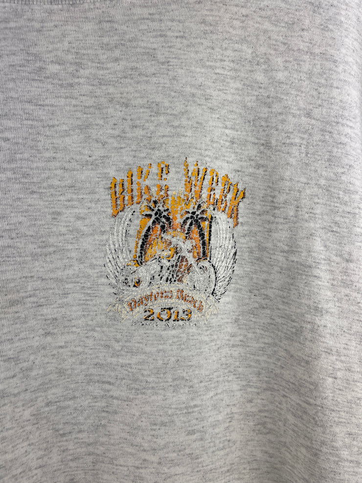 Vintage Bike Week Daytona Beach Grey Cut Off Tank Top