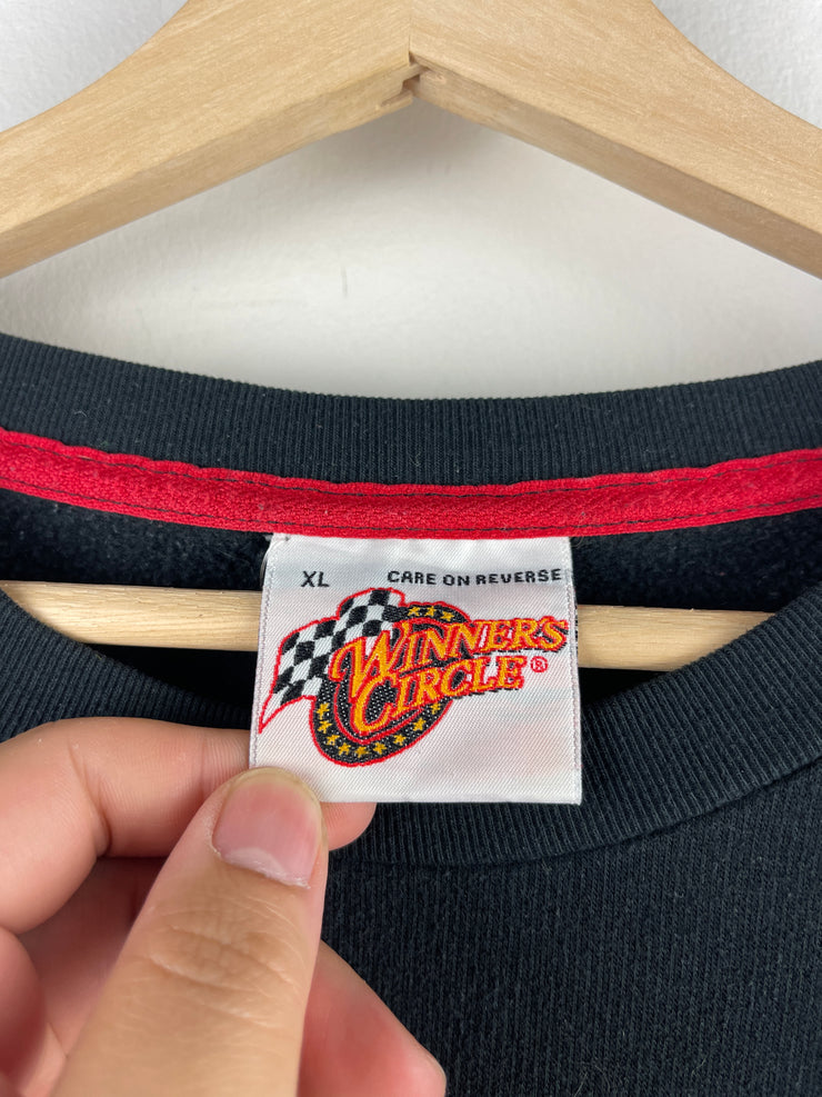 Vintage 90s Nascar Dale Earnhardt 7 Time Champ Black Crewneck
