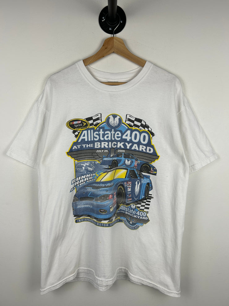 Vintage Nascar All State 400 White Tee