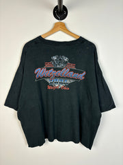 Vintage Y2K Wetzeland Biker Cropped Black Tee