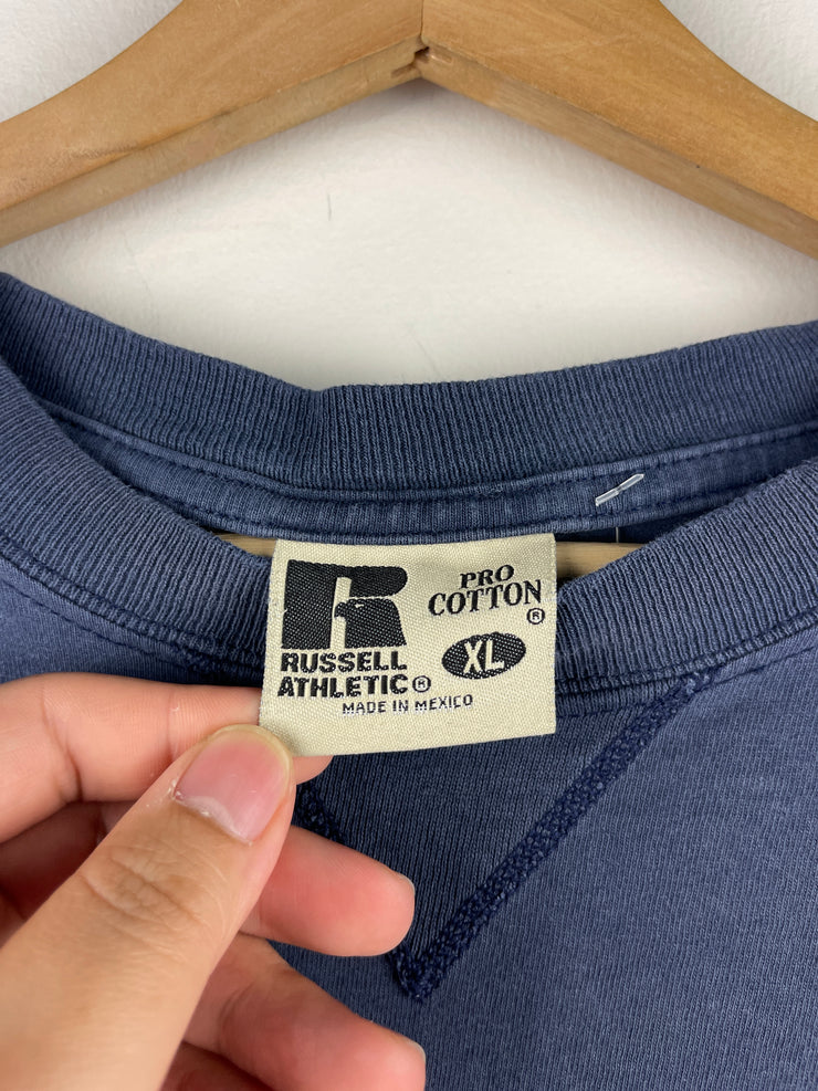 Vintage Russell Athletic Pro Cotton Blank Navy Tee